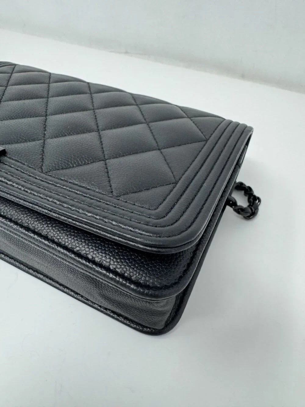 Chanel So Black Boy Wallet On Chain
